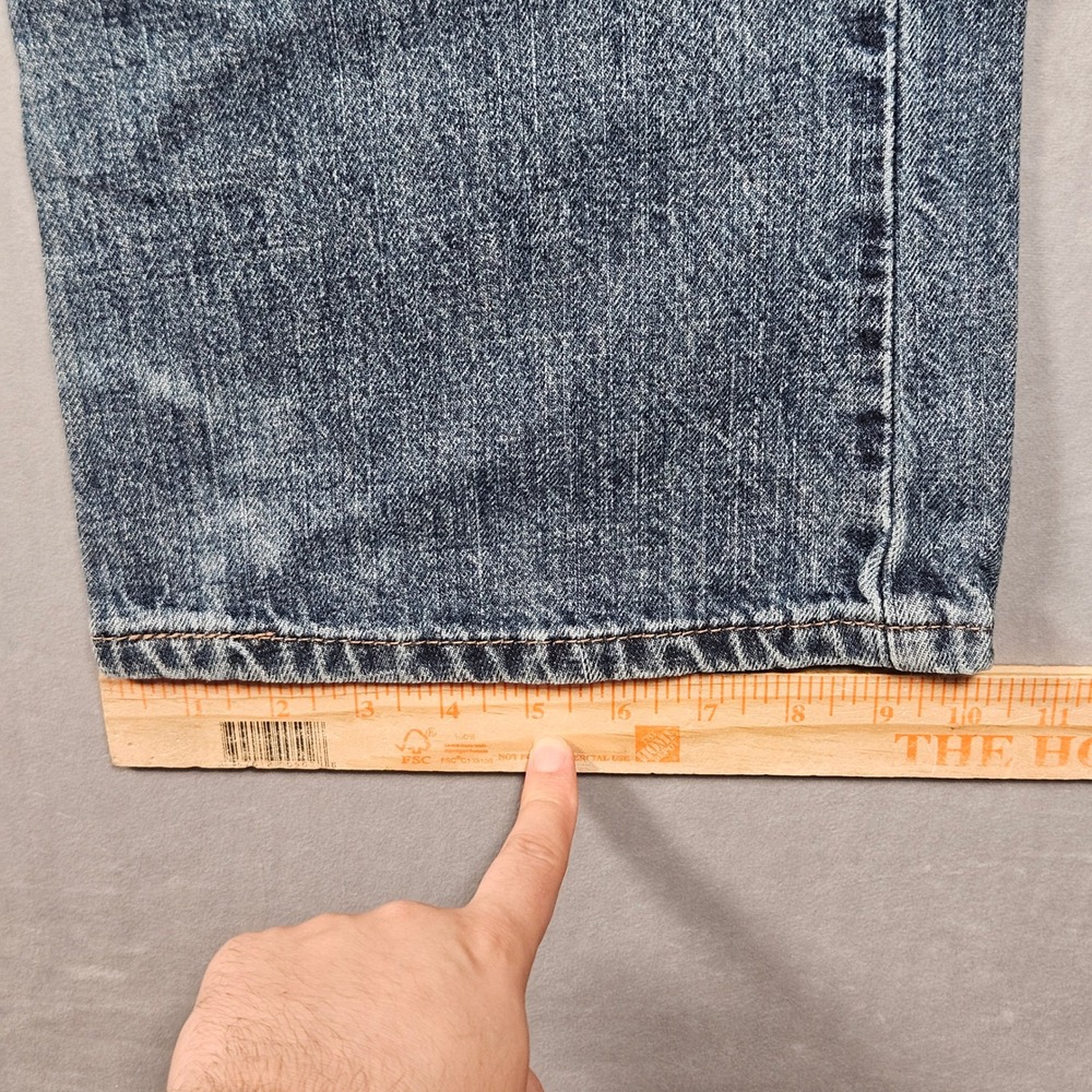 Levi's 527 Bootcut Jeans Mens 36x32 (Actual 38x32) Blue Slim Fit Denim Low Rise - Picture 12 of 16